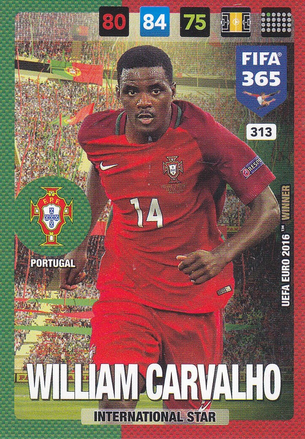 William Carvalho / Portugal / Panini Fifa 365 Jahr 2017 / Team Mate / Nr. 313