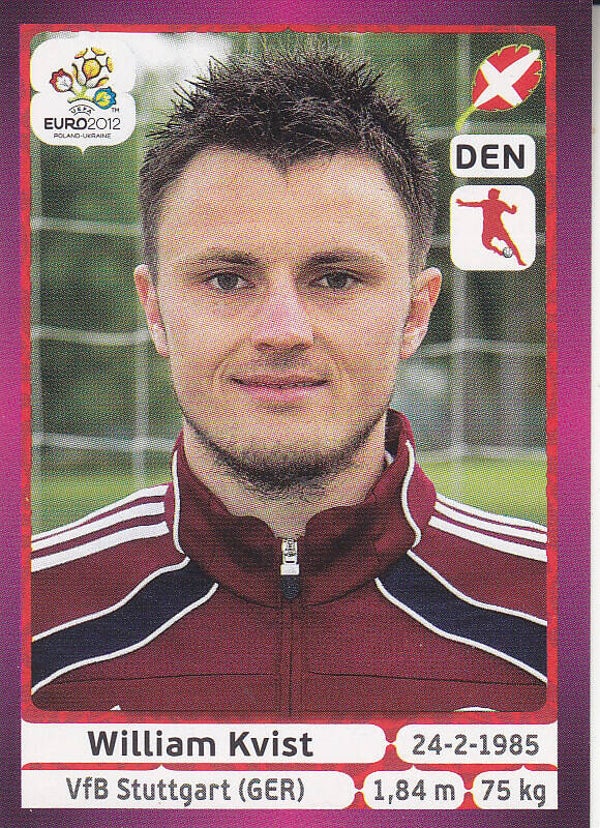 William Kvist - Dänemark - Panini EM 2012 - Basis Bild - Nr. 209