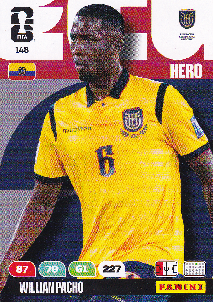 Willian Pacho - Ecuador - Panini WM 2026 - Hero - Nr. 148