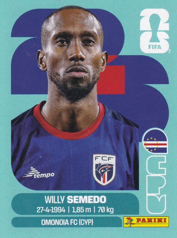 Willy Semedo - Kap Verde - Panini WM 2026 - Basis Bild - CPV19