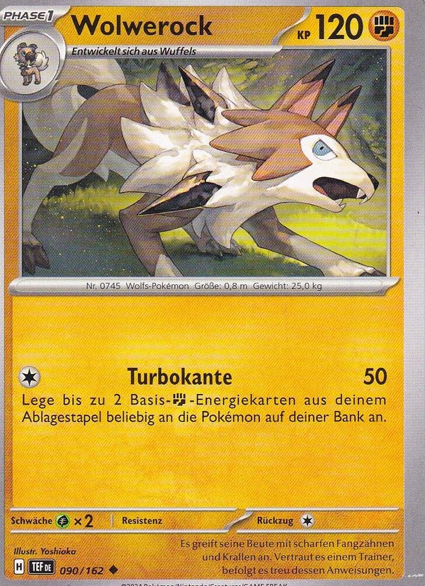 Wolwerock / Pokemon / Gewalten der Zeit 2024 / Phase 1 / Nr. 090/162
