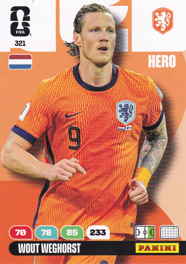 Wout Weghorst - Holland - Panini WM 2026 - Hero - Nr. 321