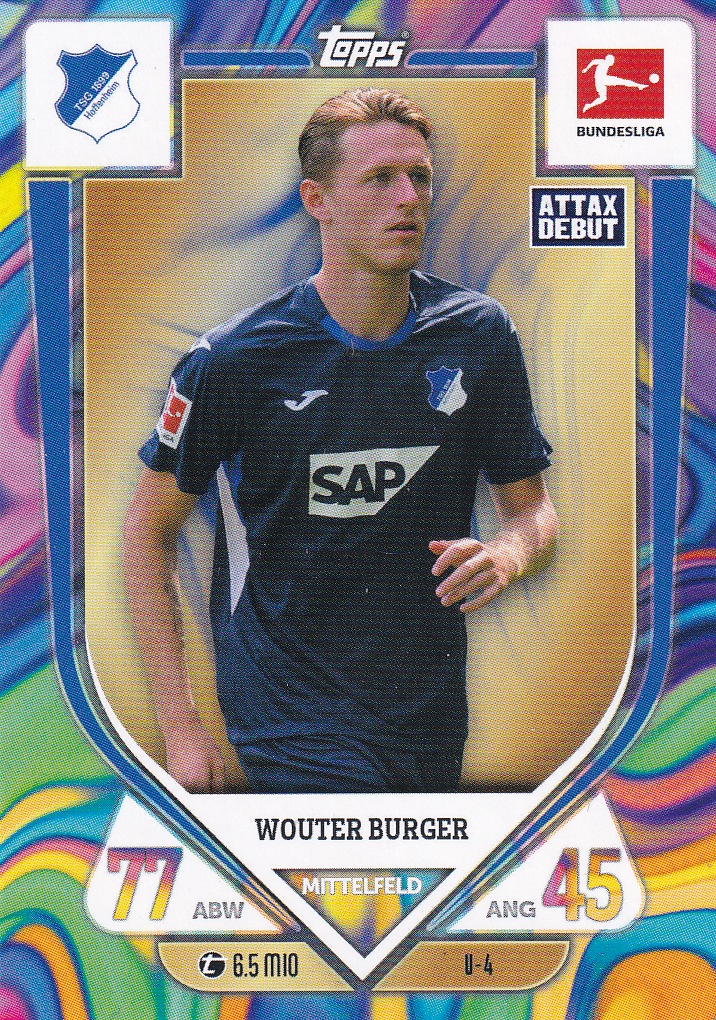 Wouter Burger - TSG Hoffenheim - Topps Match Attax 2025 - Purple Edition - Nr. U-4