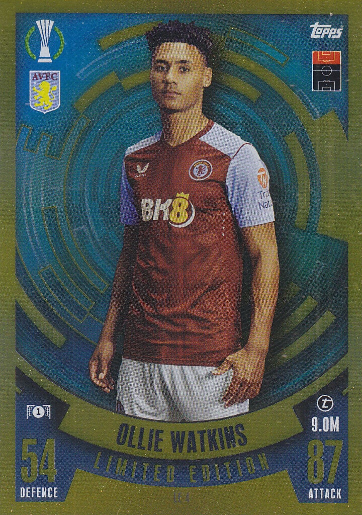 Ollie Watkins / Aston Villa / Topps Champions League 2023 / Limitierte Auflage / Nr. LE4