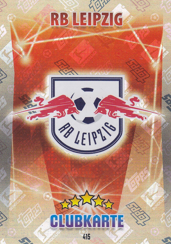 RB Leipzig / Topps Match Attax 2015 / Vereinslogo Clubkarte / Glitzer Karte / Nr. 415