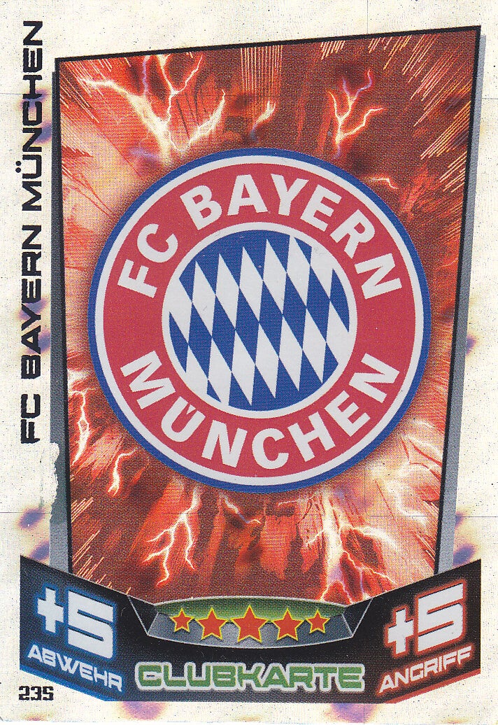 FC Bayern München / Topps Match Attax 2013 / Vereinslogo Glitzer / Nr. 235