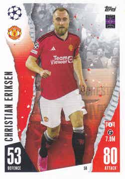 Christian Eriksen / Manchester United / Topps Champions League 2023 / Basis Karte / Nr.58