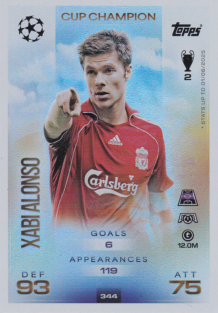 Xabi Alonso - FC Liverpool - Topps Champions League 2025 - Cup Champion - Nr. 344