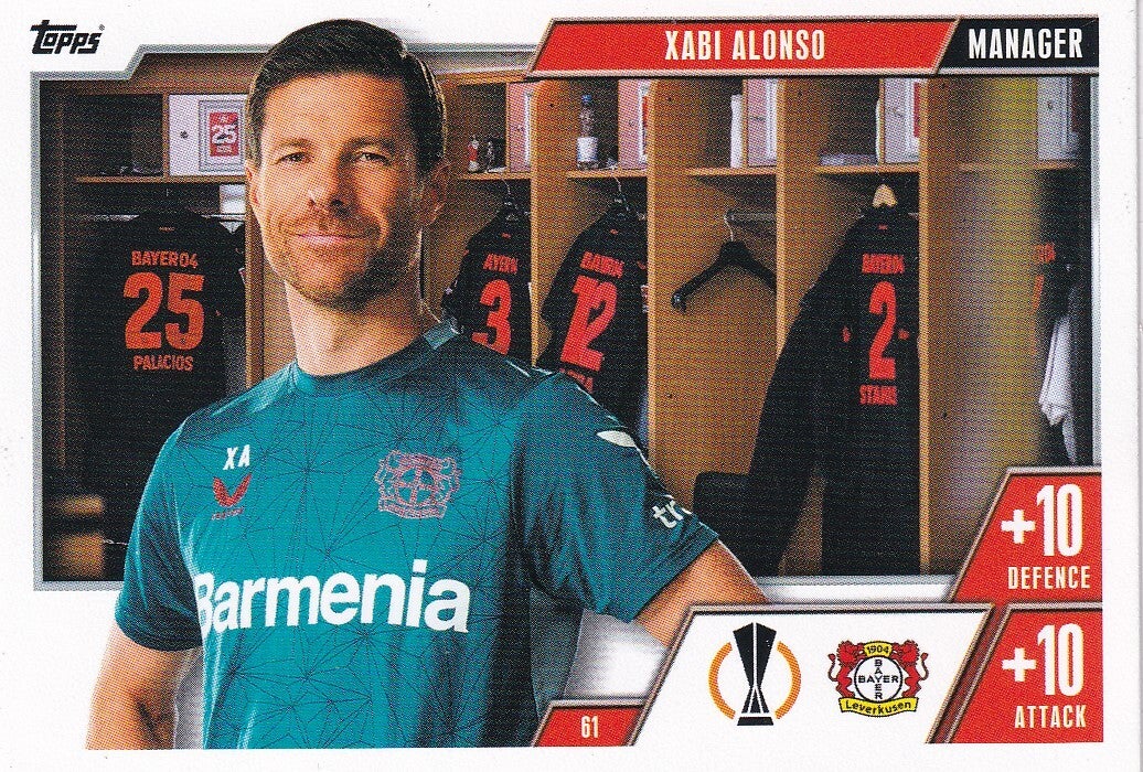Xabi Alonso / Bayer Leverkusen / Topps Champions League 2023 Extra / Manager / Nr. 61