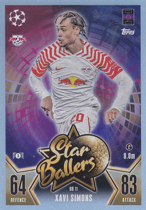 Xavi Simons / RB Leipzig / Topps Champions League 2023 / Star Ballers / Nr. BB 11