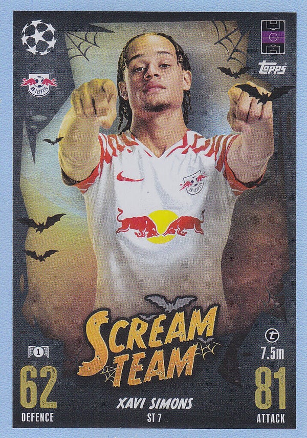Xavi Simons / RB Leipzig / Topps Champions League 2023 / Scream Team / Nr. ST7