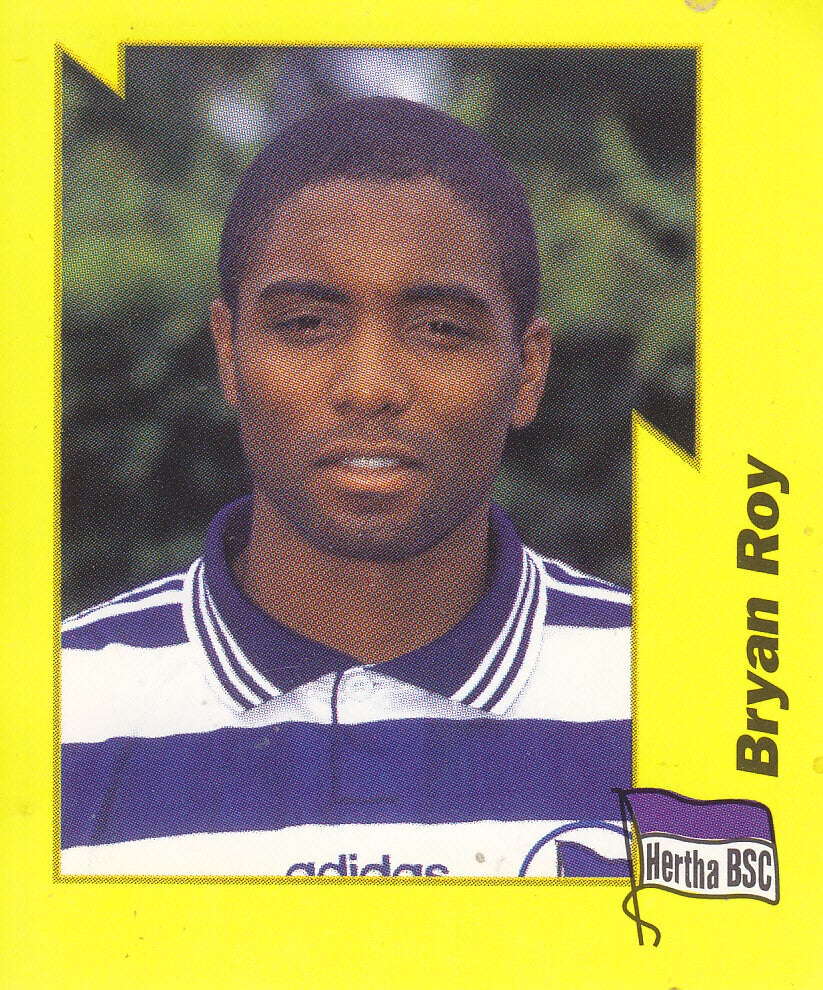 Bryan Roy / Hertha BSC Berlin / Panini Bundesliga 1997 / Gelbe Serie / Basis Bild / Nr. 96