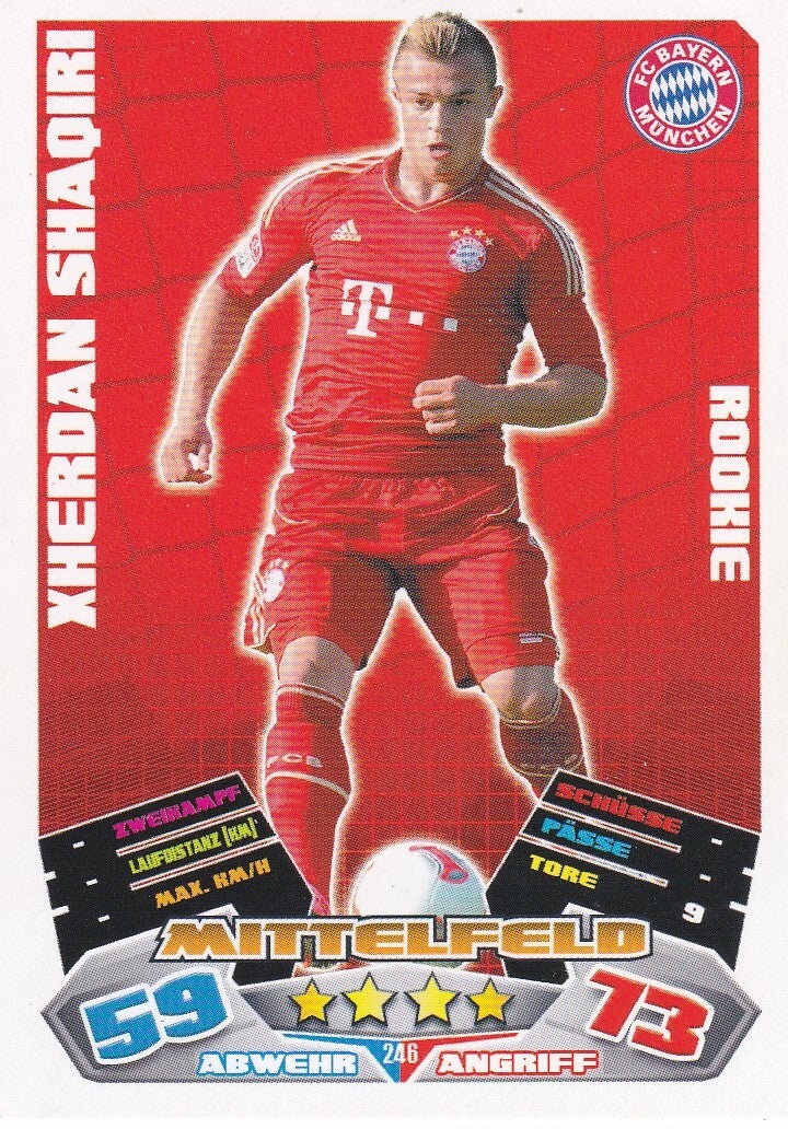 Xherdan Shaqiri / FC Bayern München / Topps Match Attax 2012 / Rookie / Nr. 246