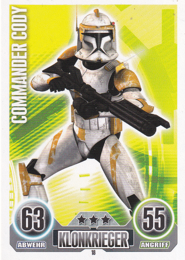 Commander Cody - Topps Star Wars - Force Attax 2010 - Klonkrieger - Nr. FA 18