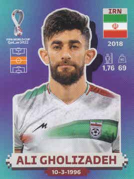 Ali Cholizadeh / Iran / Panini WM 2022 / Basis Bild / Nr. IRN 14
