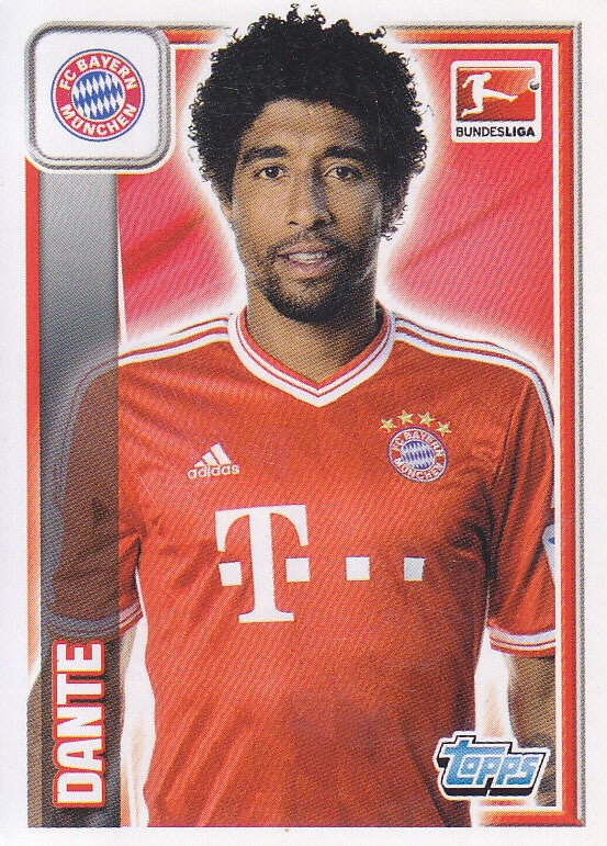 Dante / FC Bayern München / Topps Bundesliga 2013 / Basis Bild / Nr. 203