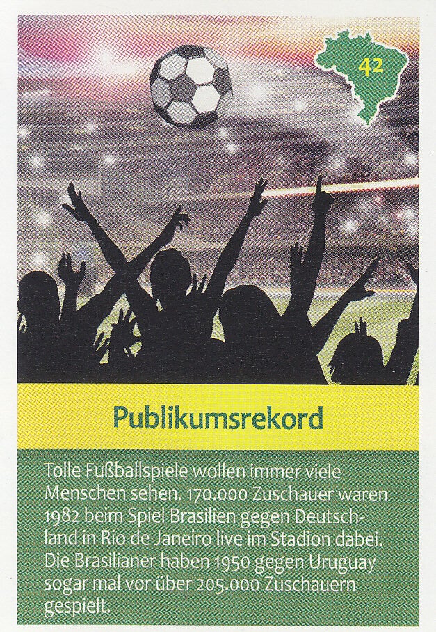 Publikumsrekord - Entdecke Brasilien - Fußballkarte - Nr. 42