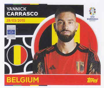 Yannick Carrasco / Belgien / Topps EM 2024 / Basis Bild / Nr. BEL 15