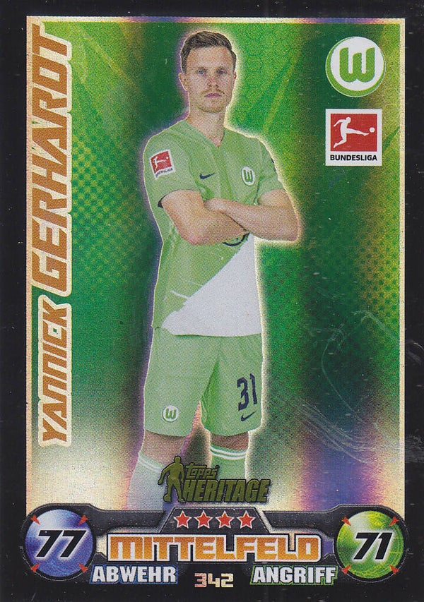 Yannick Gerhardt / VFL Wolfsburg / Topps Match Attax 2023 / Heritage / Nr.342