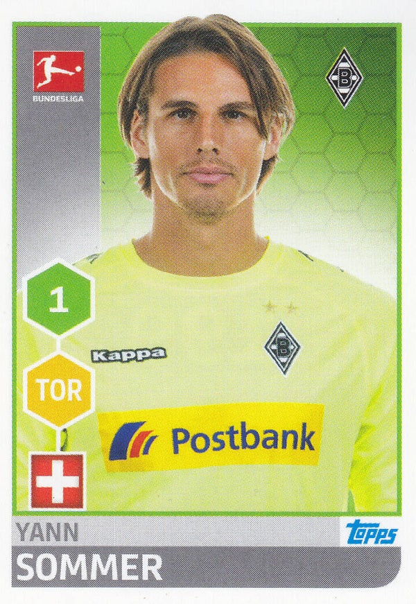 Yann Sommer / Borussia Mönchengladbach / Topps Bundesliga 2017 / Basis Bild / Nr. 199