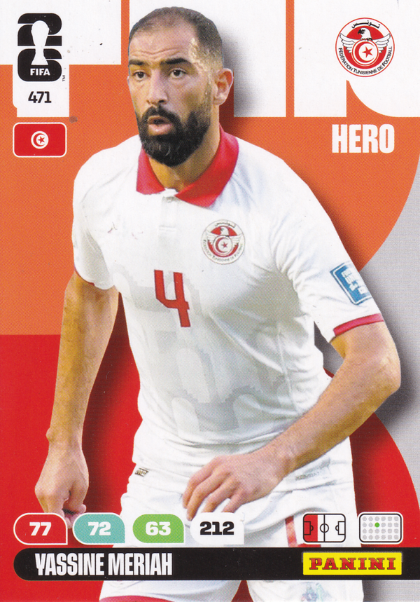 Yassine Meriah - Tunesien - Panini WM 2026 - Hero - Nr. 471