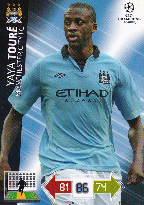 Yaya Toure - Manchester City - Panini Champions League 2012 - Basis Karte - Nr. 128