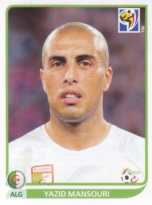 Yazid Mansouri / Algerien / Panini WM 2010 / Basis Bild / Nr.229