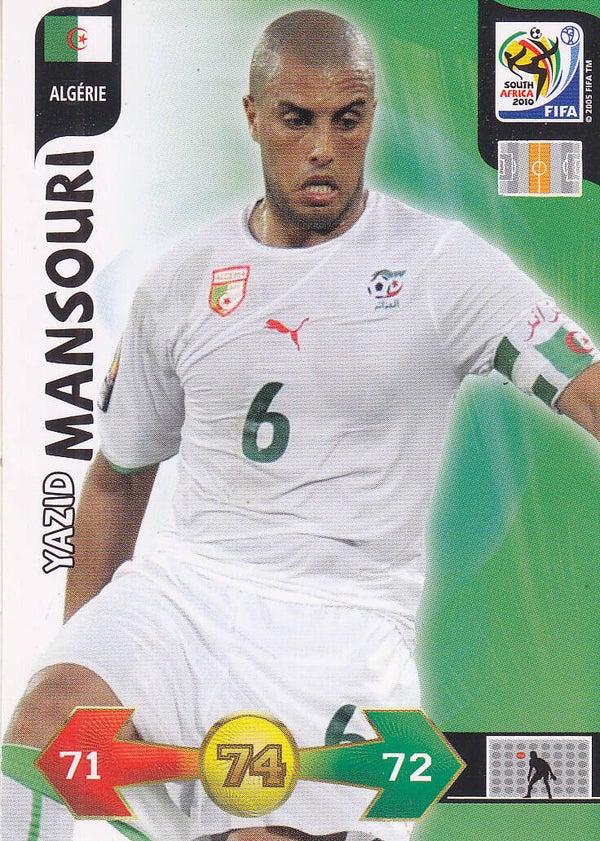 Yazid Mansouri / Algerien / Panini WM 2010 / Basis Karte / Nr.3