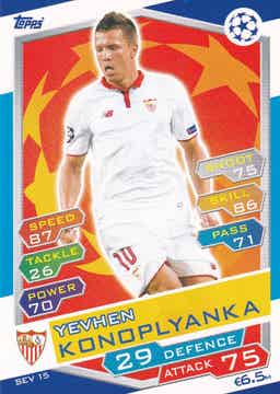 Yevhen Konoplyanka / FC Sevilla / Topps Champions League 2016 / Basis Karte / Nr. SEV 15