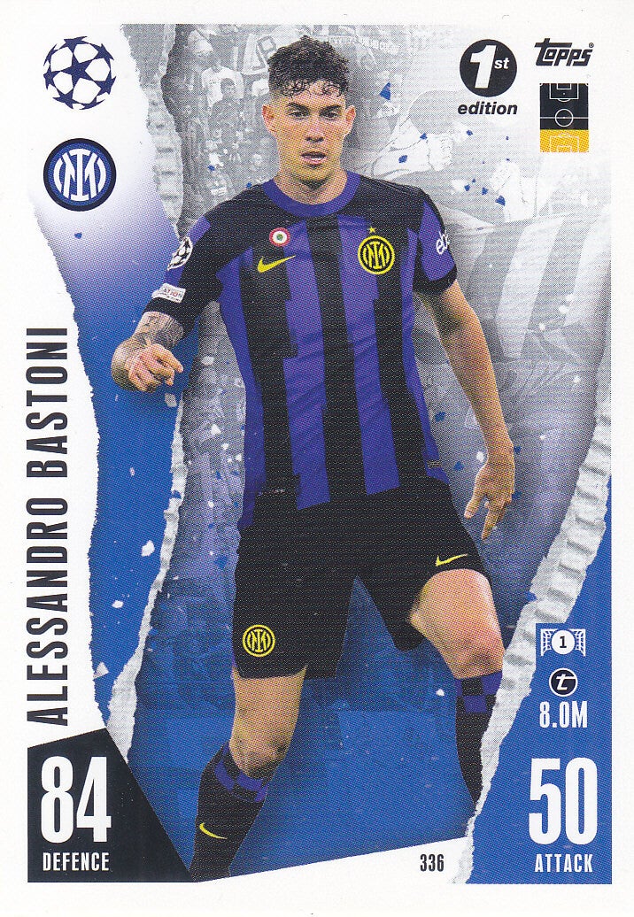 Alessandro Bastoni - Inter Mailand - Topps Champions League 2023 - Basis Karte - Nr. 336
