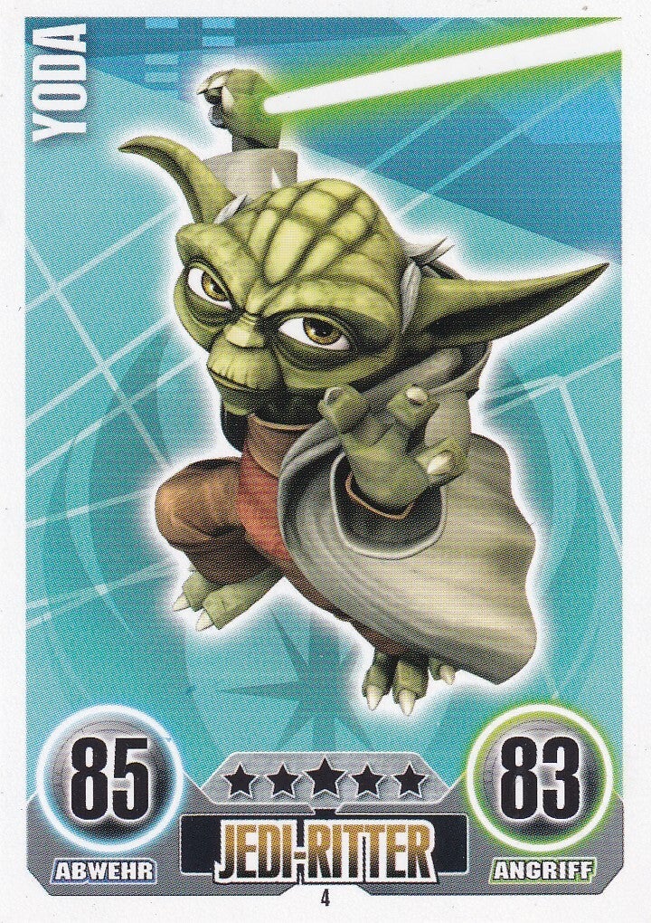 Yoda / Topps Star Wars Force Attax 2010 / Jedi-Ritter / Die Republik / Nr. FA 4