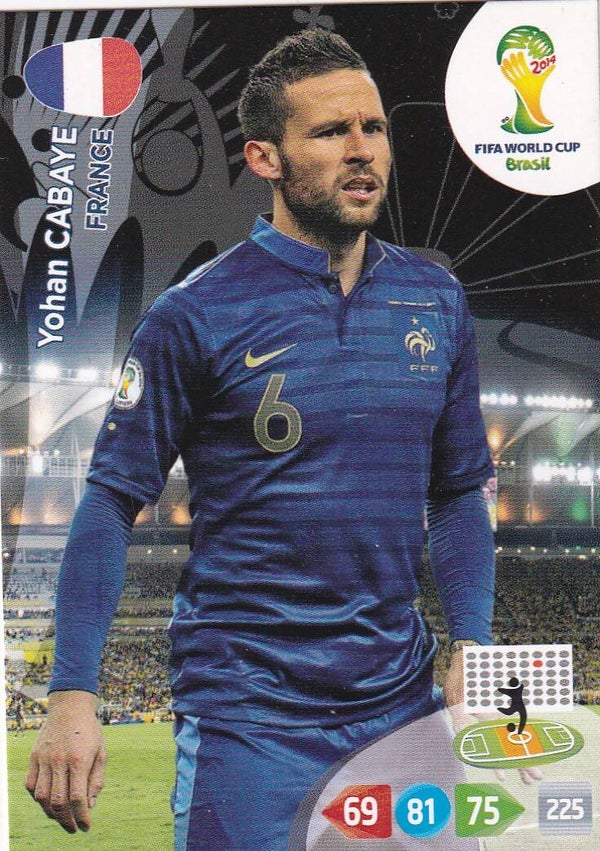 Yohan Cabaye - Frankreich - Panini WM 2014 - Basis Karte - Nr. 161