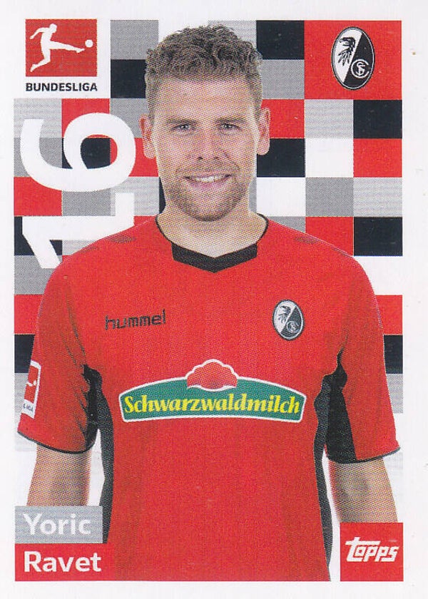 Yoric Raver / SC Freiburg / Topps Bundesliga 2018 / Basis Bild / Nr. 105
