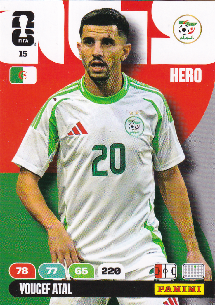 Youcef Atal - Algerien - Panini WM 2026 - Hero - Nr. 15