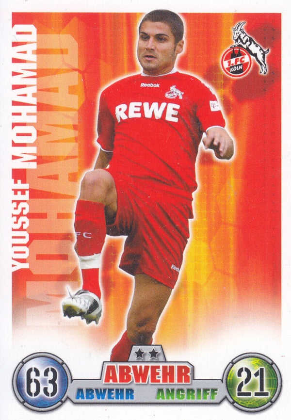 Youssef Mohamad / 1.FC Köln / Topps Match Attax 2008 / Basis Karte / Nr.206