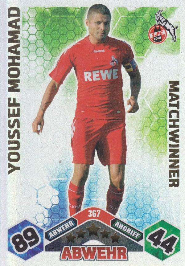 Youssef Mohamad / 1.FC Köln / Topps Match Attax 2010 / Matchwinner / Nr. 367