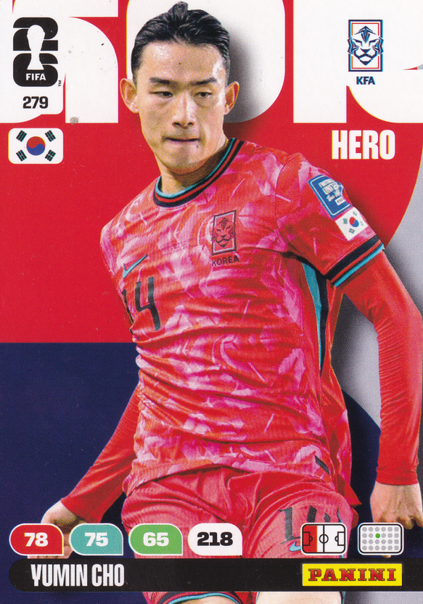 Yu-Min Cho - Südkorea - Panini WM 2026 - Hero - Nr. 279