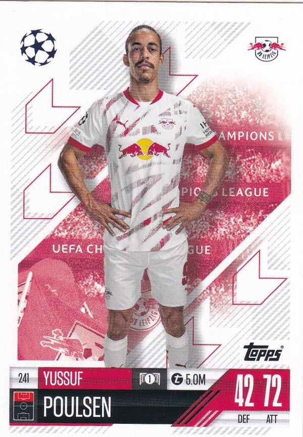 Yussuf Poulsen - RB Leipzig - Topps Champions League 2024 - Basis Karte - Nr. 241