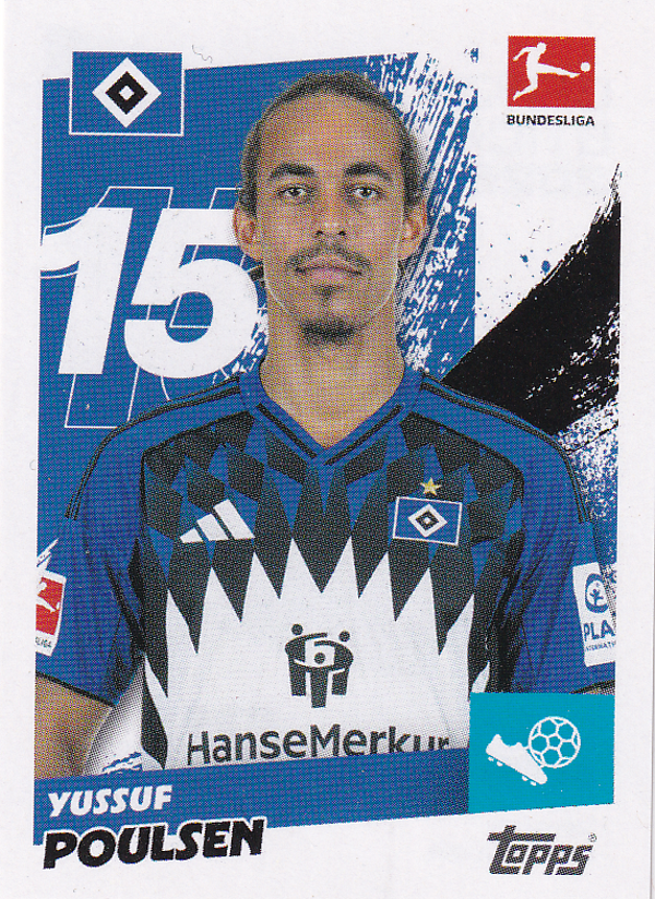 Yussuf Poulsen - Hamburger SV - Topps Bundesliga 2025 - Basis Bild - Nr. 123