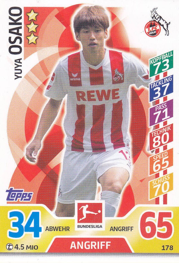 Yuya Osako 1.FC Köln Basis Karte Nr.178