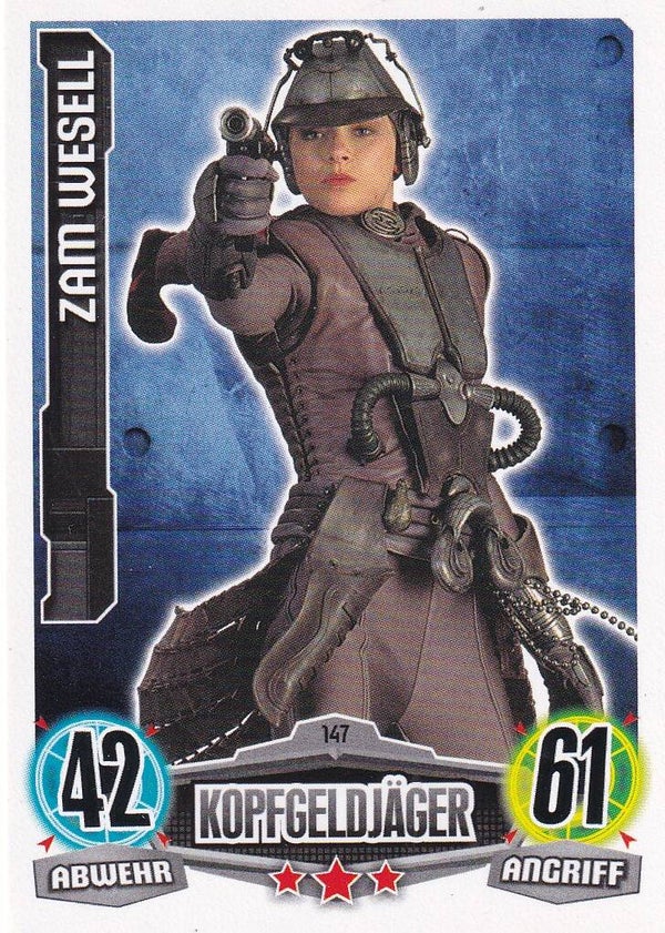 Zam Wesell / Topps Star Wars Force Attax 2012 / Kopfgeldjäger / Söldner / Nr. FAMOV1 147