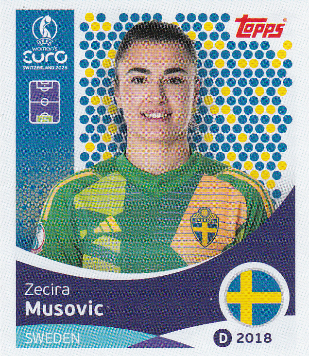 Zecira Musovic - Schweden - Topps Frauen EM 2025 - Basis Bild - Nr. 223