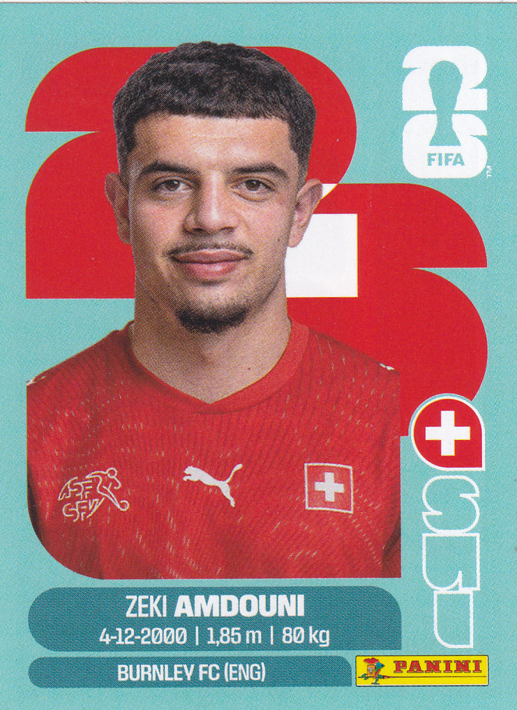 Zeki Amdouni - Schweiz - Panini WM 2026 - Basis Bild - SUI20