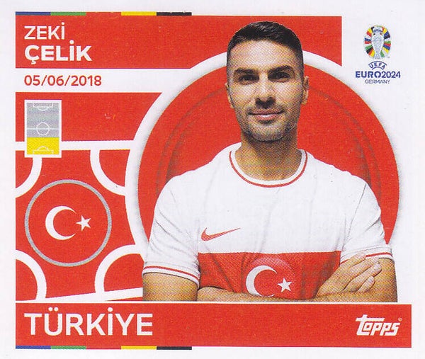 Zeki Celik / Türkei / Topps EM 2024 / Basis Bild / Nr. TUR 5