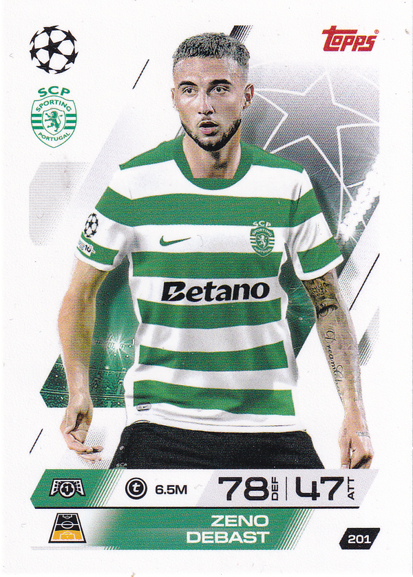Zeno Debast - Sporting Lissabon - Topps Champions League 2025 - Basis Karte - Nr. 201