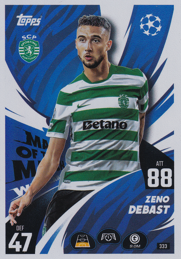Zeno Debast - Sporting Lissabon - Topps Champions League 2025 - Man of the Match - Nr. 333