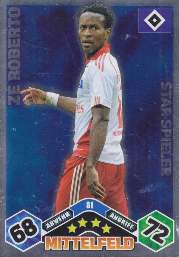 Ze Roberto / Hamburger SV / Topps Match Attax 2010 / Star-Spieler / Nr. 81