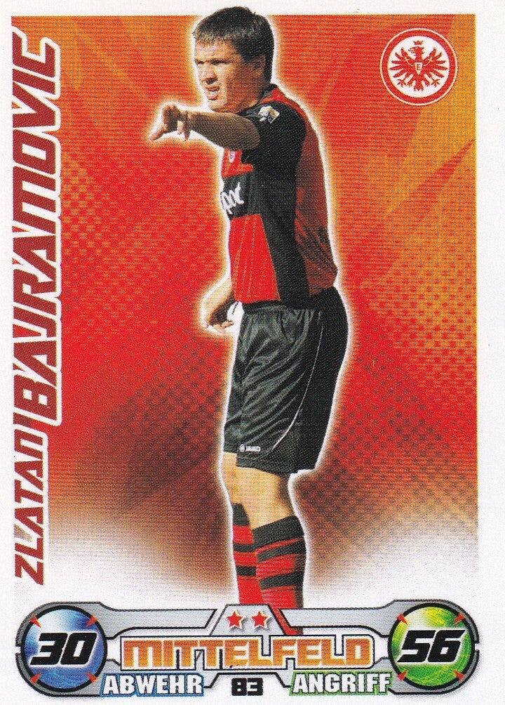 Zlatan Bajramovic / Eintracht Frankfurt / Topps Match Attax 2009 / Basis Karte / Nr. 83