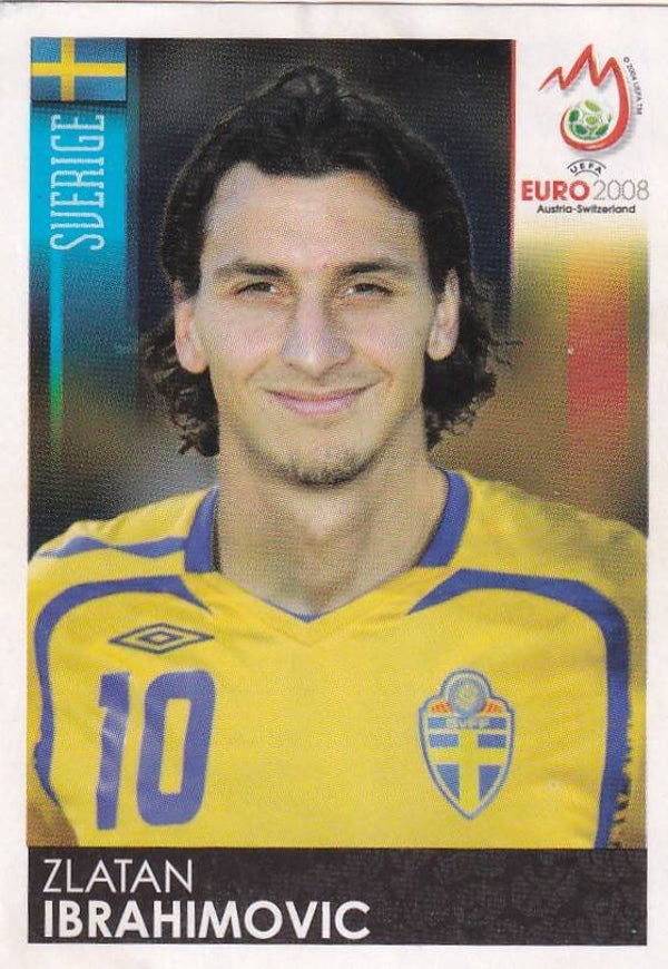 Zlatan Ibrahimovic - Schweden - Panini EM 2008 - Basis Bild - Nr. 406