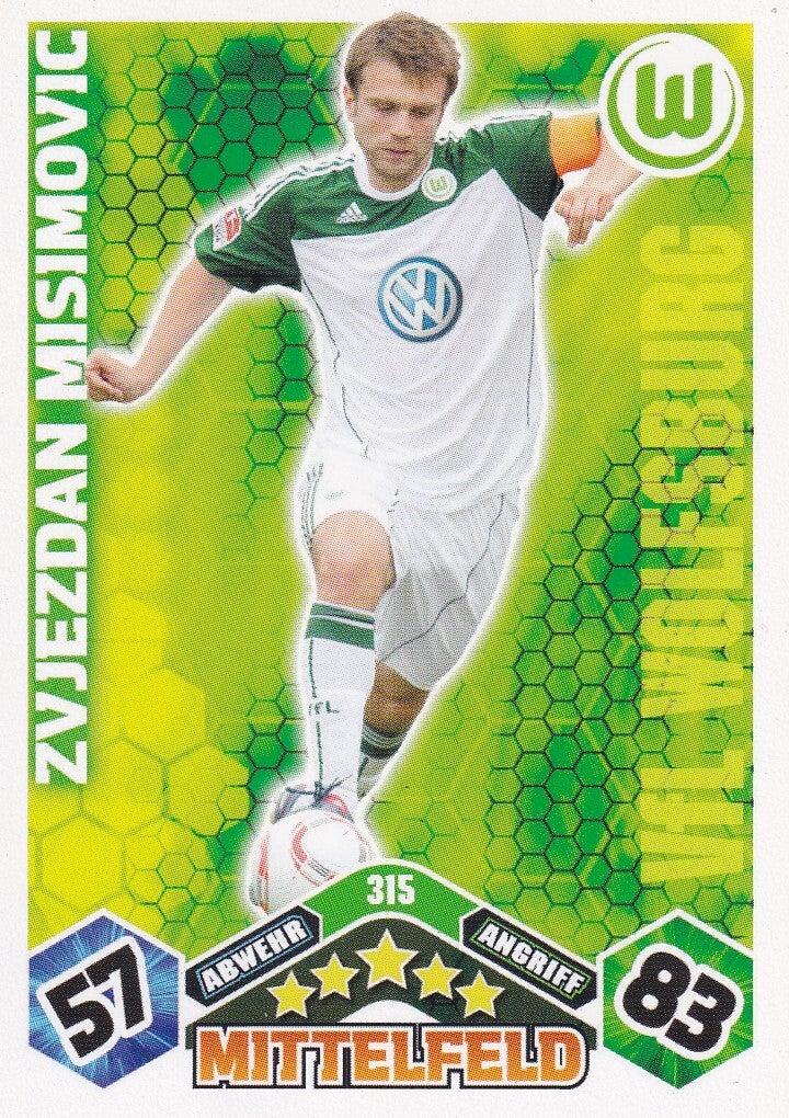 Zvjezdan Misimovic / VFL Wolfsburg / Topps Match Attax 2010 / Basis Karte / Nr. 315